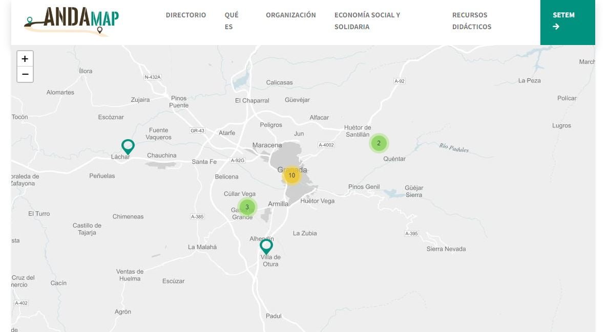 Mapeando la Economía Social y Solidaria de la provincia de Granada: El  AndaMap