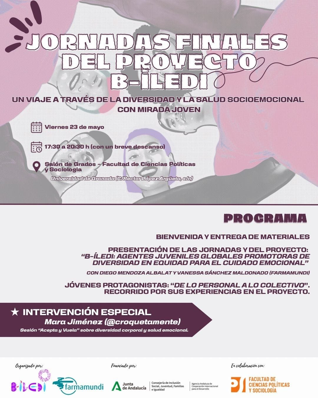 Las jornadas finales del proyecto B-íledi reúnen en Granada a jóvenes agentes del cambio por el bienestar